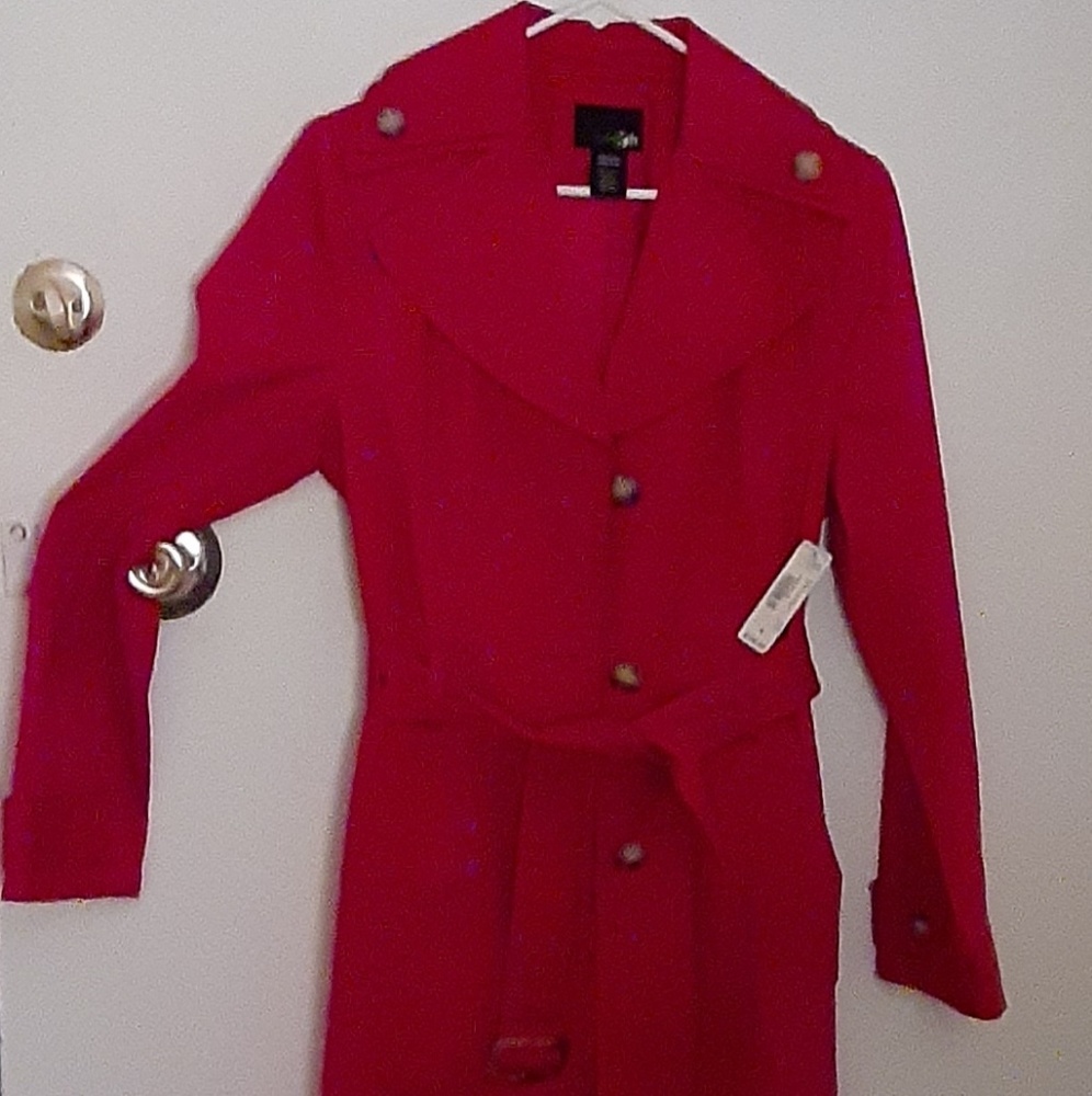 Brand New Red Trench Coat - Picture 4 of 4